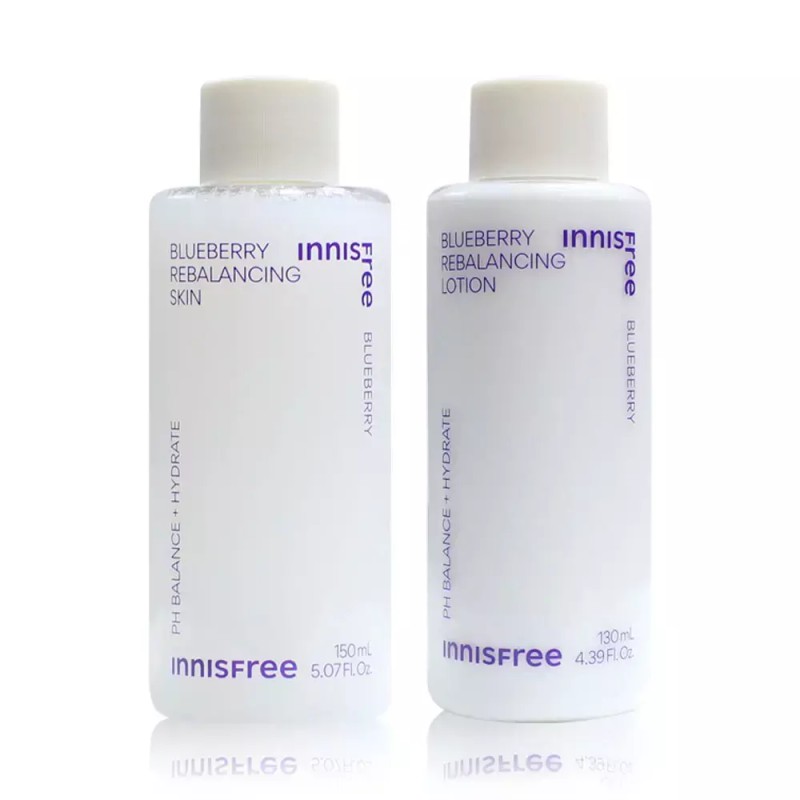 Innisfree 이니스프리 블루베리 리밸런싱 2종 스킨150ml+로션130ml 저자극 수분 토너 에멀전