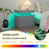Bingoday Nightstand Set of 2 LED Nightstand with 2 Drawers,