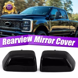 Unbranded Gloss Black Mirror Cover Cap LH &RH For 2017-2022 Ford Super Duty F250 F350 F450