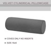 Neck Roll Pillowcases Velvet Cylindrical Pillow Covers 16"x6" with Hidden