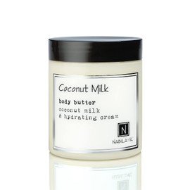Nabila K Body Butter - Daily Moisturizer for Body Care - Skin Hydrating Deep Moisturizing - Natural Ingredients - Coconut Milk - 9 oz
