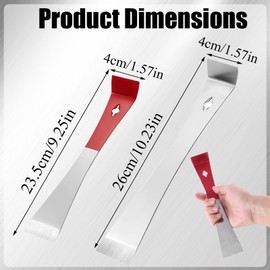 NVWA KIRO Multi Functional Crow Bar, 2pcs Crowbar Set 10.23 in and 9.25in, Durable and Sturdy Pry Bar, Equipped with Practical Functions Such as Nail Puller and Scraper