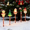5 Pack Christmas Pathway Lights-Solar Powered Outdoor Garden Snowman Santa