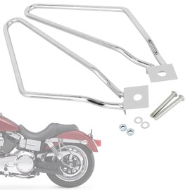 USTPO Motorcycle Saddlebags Support Brackets Mounts for Sportster 883 Iron XL883N Dyna Fat Bob FXDF Hyosung GV 650 2018-2022 Sliver