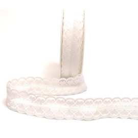 Ribbon Lace Heart 20 m x 25 mm White Heart Lace Decorative Ribbon Decorative Lace