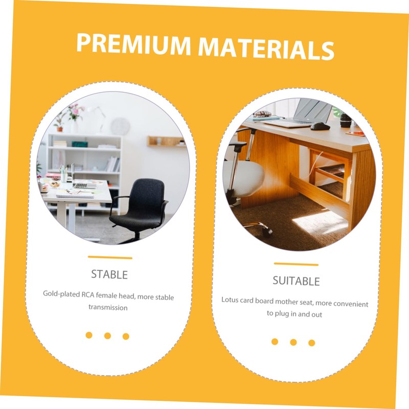 CORHAD Sturdy Rca Connectors 2 Pcs Lotus-shaped Rca Female Plated