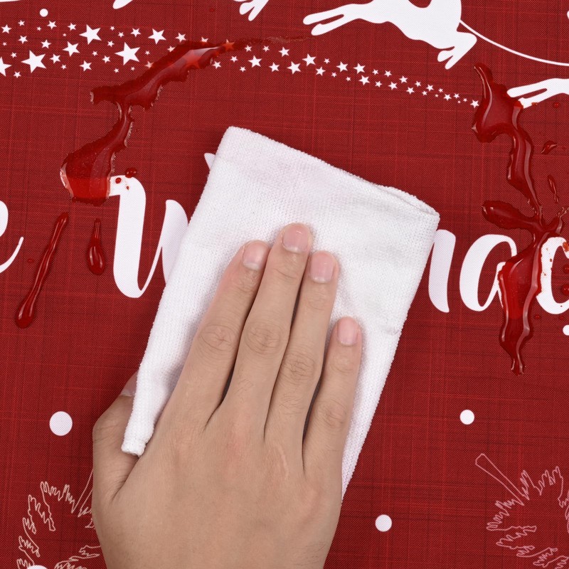 Yrendenge Christmas Tablecloth Red Tablecloth Washable Outdoor Tablecloth Rectangular Waterproof