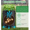 Moyios 6-Pack 15 Gallon Potato Grow Bags – Durable Nonwoven