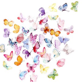 moin moin Flake Stickers, Butterfly, Realistic, For Decorating Planners, Notebooks, Albums, Letters, Calendars, 92 Piece Set