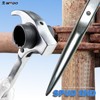 WEDO 3/4"×7/8" Scaffold Ratchet Wrench,Multifunctional Spud Ratchet Podger Wrench,Double Ended