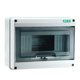 Awclub Plastic Transparent Cover Power Distribution Protection Box IP65 ABS for Circuit Breaker Indoor on The Wall 5 Way (160mmx120mmx95mm)