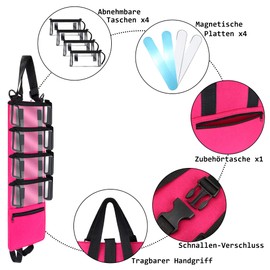 Tonies Hearing Figures Portable Transparent Case for Carrying and Storing up to 30 Figures (Pink)