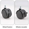 INCREWAY 4Pcs 2Inch Nylon Caster Wheels with Brake, Black Swivel