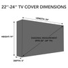 Easy-Going Waterproof Outdoor TV Cover for 22-24 inch TV with