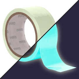 VViViD DECO65 Glow in The Dark Blue Permanent Adhesive Craft Vinyl Tape Roll (2" x 25ft)