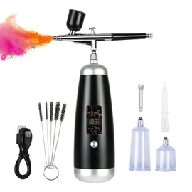 Makeup Airbrush Kit Electric Sprayer Set with Compressor 36PSI Portable Wireless with 2600mAh Rechargable Extension Nozzle for Beauty, Food Decoration, Car Decor etc