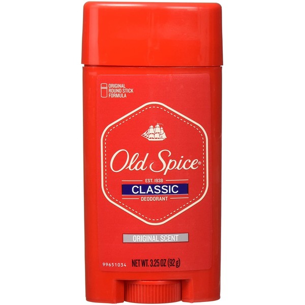 Old Spice Classic Deodorant Stick, Original 3.25 oz (Pack of 3) (38970)