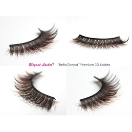 Elegant Lashes "Bella Donna" Premium 3D Lashes | Thick Brown Double-Layer Multi-Dimensional Cruelty-Free False Eyelashes