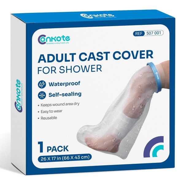 Conkote Waterproof Cast Cover for Shower Leg, 26"x17" Leg Cast