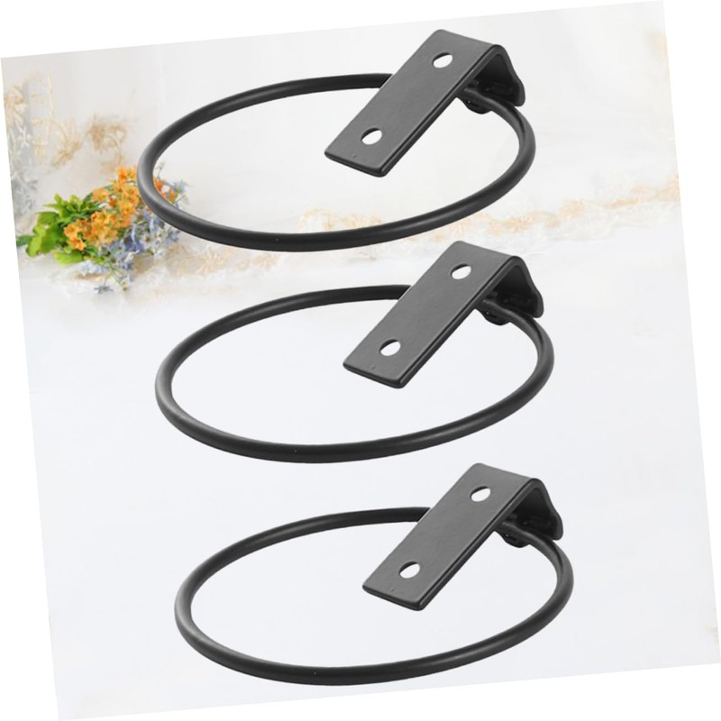KONTONTY 3pcs Metal Iron Wall Mounted Flowerpot Holder Durable Planter