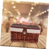 MAGICLULU Lidded Woven Storage Basket with Liner Deep for Organizing