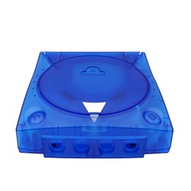 Hzxkqmil Replacement Shell for SEGA Dreamcast DC Retro Video Game Console, Translucent Plastic Housing Case Accessories for Dreamcast DC, Transparent Blue