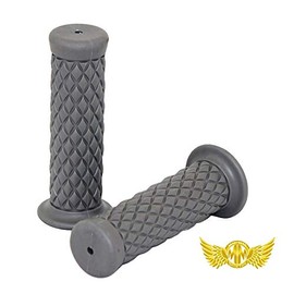 Diamond Handle Grip for Motorcycles, Non-Piercing Type, Gray