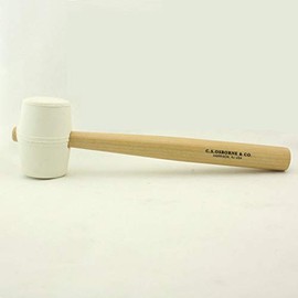 C.S. Osborne White Rubber Mallet #396-2 Hammer 2" Head Diameter