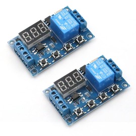 winova 2 Pack Automation Relay Timer Relay DC 6V-30V Digital Delay Timer LED Display Smart Control Switch