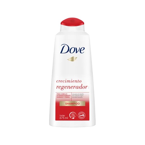 Dove shampoo Crecimiento Regenerador para el cuidado del cabello extremadamente