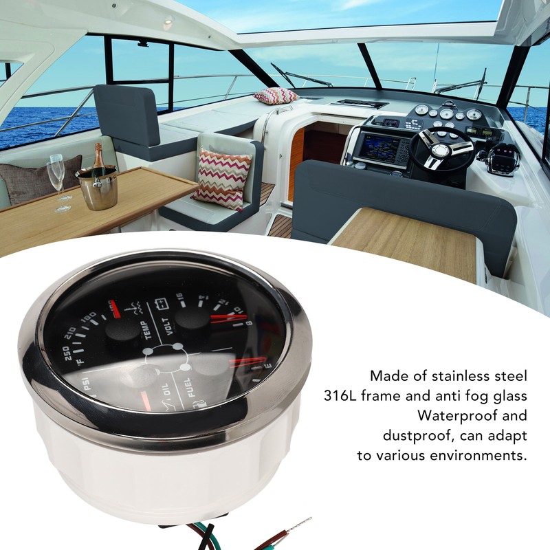 4in1 85mm Guage Multifunction Fuel Level Oil Pressure Water Temp