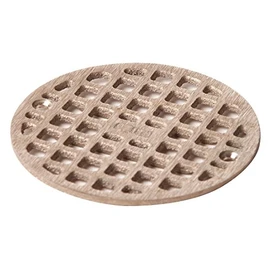 Floor Drain Grate, Round, 4-11/16 In Dia