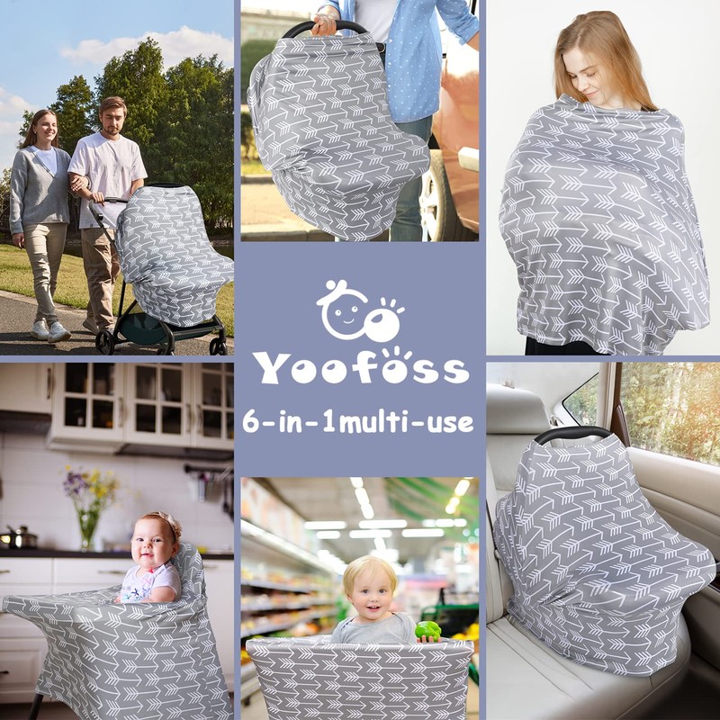 Yoofoss Nursing Cover Breastfeeding Scarf - Baby Car Seat Covers,
