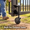 4-Inch Right-Side Spring-Loaded Gate Caster Wheel with 360° Swivel and