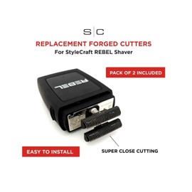 Stylecraft 2 Stück Edelstahlklingen Ersatzklingen für Rebel Elektrorasierer Original Zubehör Stylecraft