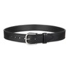 Dickies Men's 3 Row Stitch Heavyweight Leather Belt, Black, Medium