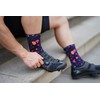 Sox Footwear Purple Splash Crew Socks, Purple, multi-colour, 38 -
