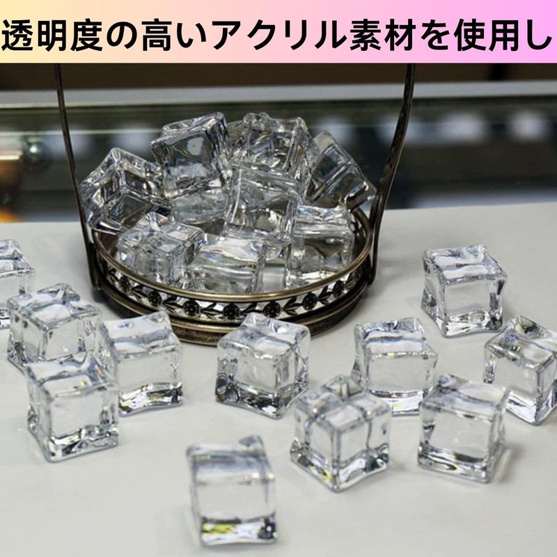 HOTQ Ice Cube Sample Crystal Acrylic Cube Rock Ice Props