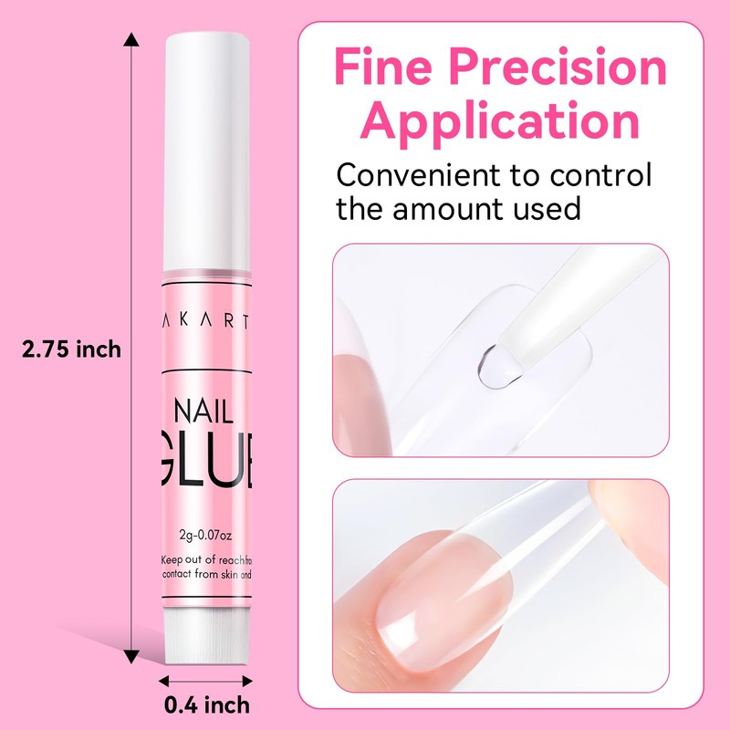 Makartt Nail Glue for Artificial Nails - Pack of 10