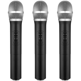 3 Pcs Fake Microphone Toy Microphone Prop Play Plastic Realistic Prop Microphone Pretend Mics Simulate Speech Practice Microphone for Kids Karaoke Fun Stage Costume Prop Party Favor (Novel Style)