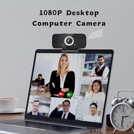 Yoidesu 1080P Full HD Webcam Computadora Cámara Cámara USB de Escritorio Cámara de Clase en línea con micrófono para Video Llamadas en