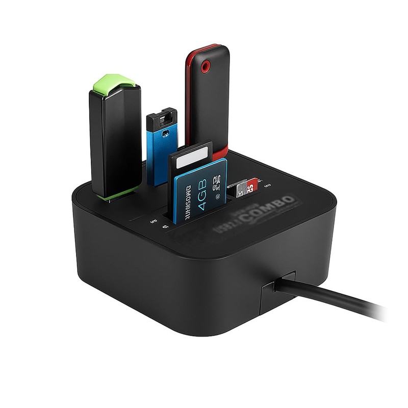 H31CS USB 2.0 Hub with 3 Ports & Card Reader