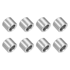 uxcell 8Pcs 304 Stainless Steel Spacer 6mm ID x 10mm OD x 6mm Length Screw Standoff Bushing Plain Finish Unthreaded Round Metal Spacer for Screws Bolts and Rods, Silver