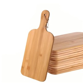 Cutting Board with Handles, Serving Wooden Charcuterie Kitchen Board for Meat, Cheese Board, Vegetables, and Bread, Decorative Wooden Serving Board for Kitchen and Dining Room Gift