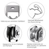Pulley with 2 Ball Bearings, Stainless Steel Rope Pulley for