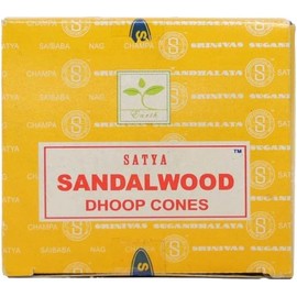 Satya Sandalwood Incense Sticks, 15g, 3 Packs with Holder, for Meditation and Relaxation