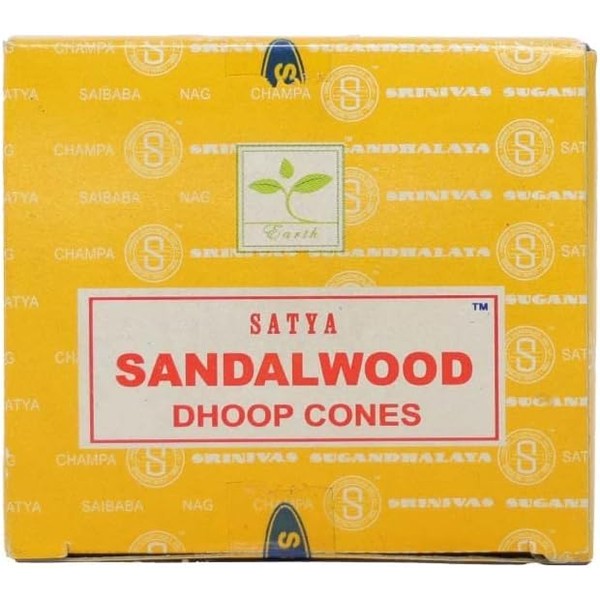 Satya Sandalwood Incense Sticks, 15g, 3 Packs with Holder, for