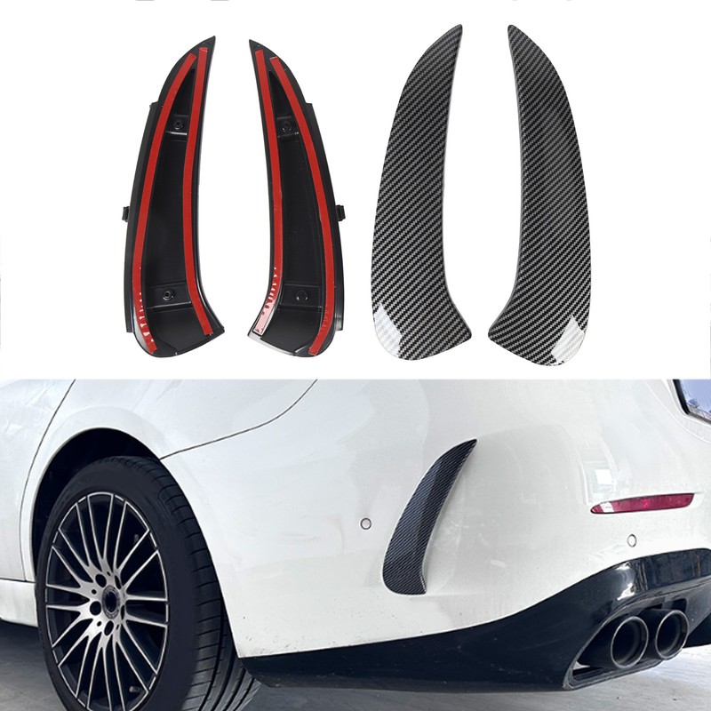 Pair of Rear Bumper Side Vent Spoiler Trim Left Right