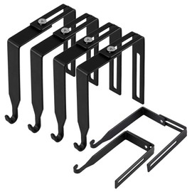 Baoswi 4 Pack Adjustable Cubicle Hangers Universal Partition Hanger Set Metal Cubicle Hooks Door Hanger, Adjusted to Fit Panels with 1 3/8 Inch to 3 1/2 Inch Thickness for Office Whiteboard (Black)