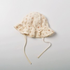 Moinmlon Korean Edition New Arrival Small Floral Gauze Sun Hat for Two-Year-Old Baby Girls (Spring/Summer/Autumn) 44cm/One Color 3ea